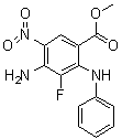 4-Amino-3-fluoro-5-nitro-2-phenylaminobenzoic acid methyl ester molecular structure (CAS 606093-58-7)