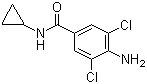 4-氨基-3,5-二氯-N-环丙基苯甲酰胺分子结构 (CAS 60676-83-7)