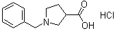 1-Benzyl-3-pyrrolidinecarboxylic acid hydrochloride molecular structure (CAS 608142-09-2)