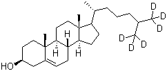 Cholesterol-26,26,26,27,27,27-D6 molecular structure (CAS 60816-17-3)