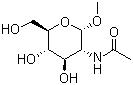 甲基 2-乙酰氨基-2-脱氧-alpha-D-吡喃葡萄糖苷分子结构 (CAS 6082-04-8)