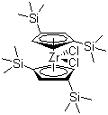 Bis[1,3-bis(trimethylsilyl)cyclopentadienyl]zirconium dichloride molecular structure (CAS 60938-62-7)
