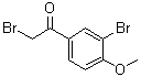 structure of CAS# 6096-83-9, 2,3'-Dibromo-4'-methoxyacetophenone;Bromomethyl 3-bromo-4-methoxyphenyl ketone