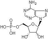 Adenosine 5'-monophosphate molecular structure (CAS 61-19-8)