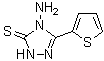 4-Amino-2,4-dihydro-5-(2-thienyl)-3H-1,2,4-triazole-3-thione molecular structure (CAS 61019-27-0)