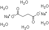 Disodium succinate hexahydrate molecular structure (CAS 6106-21-4)