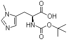 结构式 CAS# 61070-22-2, N-叔丁氧羰基-3-甲基-L-组氨酸