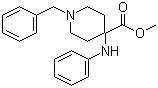 Methyl 1-benzyl-4-(phenylamino)piperidine-4-carboxylate molecular structure (CAS 61085-60-7)