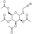 structure of CAS# 61145-39-9, Cyanomethyl 2,3,4,6-tetra-O-acetyl-1-thio-alpha-D-mannopyranoside;2-[(2,3,4,6-Tetra-O-acetyl-alpha-D-mannopyranosyl)thio]acetonitrile