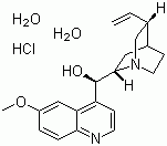 Quinine hydrochloride dihydrate molecular structure (CAS 6119-47-7)