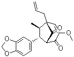 (1R,5R,6R,7R)-rel-7-(1,3-Benzodioxol-5-yl)-3-methoxy-6-methyl-5-(2-propen-1-yl)bicyclo[3.2.1]oct-3-ene-2,8-dione molecular structure (CAS 61240-34-4)