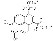structure of CAS# 61255-63-8, 6,8-Dihydroxy-1,3-pyrenedisulfonic acid disodium salt