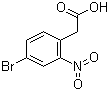 structure of CAS# 6127-11-3, 2-(4-Bromo-2-nitrophenyl)acetic acid;(2-Nitro-4-bromophenyl)acetic acid; (4-Bromo-2-nitrophenyl)acetic acid