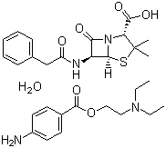普鲁卡因青霉素 G分子结构 (CAS 6130-64-9)