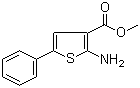 2-氨基-5-苯基噻吩-3-甲酸甲酯分子结构 (CAS 61325-02-8)