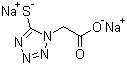 5-硫桥-1H-四唑-1-乙酸钠分子结构 (CAS 61336-49-0)