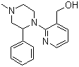 1-(3-Hydroxymethylpyridin-2-yl)-4-methyl-2-phenylpiperazine molecular structure (CAS 61337-89-1)