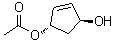 (1S-反式)-4-环戊烯-1,3-二醇单乙酸酯分子结构 (CAS 61348-01-4)