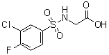 结构式 CAS# 613657-33-3, N-[(3-氯-4-氟苯基)磺酰基]甘氨酸