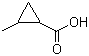 structure of CAS# 6142-57-0, cis-2-Methylcyclopropanecarboxylic acid