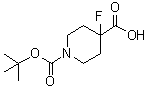 1-(tert-Butoxycarbonyl)-4-fluoropiperidine-4-carboxylic acid molecular structure (CAS 614731-04-3)
