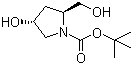 N-Boc-trans-4-hydroxy-L-prolinol molecular structure (CAS 61478-26-0)