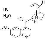 奎尼丁单盐酸盐一水合物分子结构 (CAS 6151-40-2)