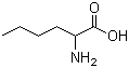 结构式 CAS# 616-06-8, DL-正亮氨酸; 2-氨基己酸