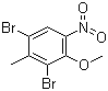 1,3-Dibromo-4-methoxy-2-methyl-5-nitrobenzene molecular structure (CAS 61827-59-6)