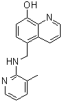 5-[[(3-Methyl-2-pyridinyl)amino]methyl]-8-quinolinol molecular structure (CAS 618412-21-8)