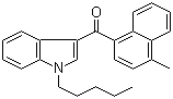 structure of CAS# 619294-47-2, JWH 122;(4-Methyl-1-naphthalenyl)(1-pentyl-1H-indol-3-yl)methanone