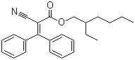 structure of CAS# 6197-30-4, Octocrilene;2-Ethylhexyl 2-cyano-3,3-diphenylpropenoate; 2-Cyano-3,3-diphenyl-2-propanoic acid 2-ethylhexyl ester