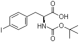 structure of CAS# 62129-44-6, Boc-4-Iodo-L-phenylalanine;(2S)-2-[(tert-Butoxycarbonyl)amino]-3-(4-iodophenyl)propanoic acid; Boc-Phe(4-I)-OH