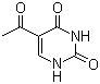 结构式 CAS# 6214-65-9, 5-乙酰基尿嘧啶; 5-乙酰基-2,4(1H,3H)-嘧啶二酮