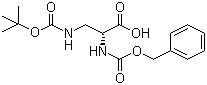 结构式 CAS# 62234-36-0, N-苄氧羰基-N'-叔丁氧羰基-D-2,3-二氨基丙酸