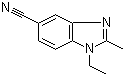 structure of CAS# 62306-08-5, 1-Ethyl-2-methyl-5-cyanobenzimidazole