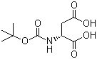 结构式 CAS# 62396-48-9, Boc-D-天冬氨酸; N-叔丁氧羰基-D-天冬氨酸
