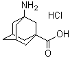 3-氨基-1-金刚烷甲酸盐酸盐分子结构 (CAS 6240-01-3)