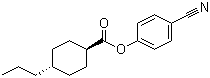 结构式 CAS# 62439-33-2, 反式-4-丙基环己烷甲酸 4-氰基苯酯