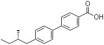 4'-[(2S)-2-Methylbutyl]-[1,1'-biphenyl]-4-carboxylic acid molecular structure (CAS 62614-48-6)
