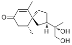 [2R-[2alpha(S*),5alpha(R*)]]-2-(1,2-Dihydroxy-1-methylethyl)-6,10-dimethylspiro[4.5]dec-6-en-8-one molecular structure (CAS 62623-86-3)