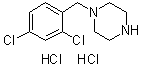 structure of CAS# 6270-11-7, 1-[(2,4-Dichlorophenyl)methyl]piperazine dihydrochloride