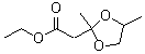 Ethyl 2,4-dimethyl-1,3-dioxolane-2-acetate molecular structure (CAS 6290-17-1)