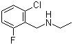 2-氯-N-乙基-6-氟苄胺分子结构 (CAS 62924-59-8)
