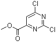 2,4-二氯嘧啶-6-甲酸甲酯分子结构 (CAS 6299-85-0)
