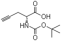 (R)-N-Boc-Propargylglycine molecular structure (CAS 63039-46-3)