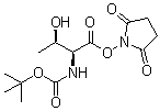 N-[叔丁氧羰基]-L-苏氨酸 2,5-二氧代-1-吡咯烷基酯分子结构 (CAS 63076-44-8)