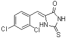 5-[(2,4-二氯苯基)亚甲基]-2-硫代-4-咪唑烷酮分子结构 (CAS 6318-38-3)