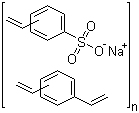 structure of CAS# 63182-08-1, Divinylbenzene-sodium styrenesulfonate copolymer;ethenyl-,Benzenesulfonic acid sodium salt polymer with diethenylbenzene