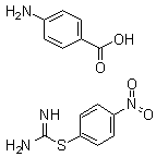 氨基硫代亚氨甲酸对硝基苯基酯单(对氨基苯甲酸)盐分子结构 (CAS 6326-40-5)